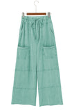 Mineral Wash Exposed Seam Wide Leg Cargo Pants- 3 Colors