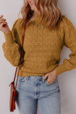 Jurassic Gold Crochet Balloon Sleeve Sweater