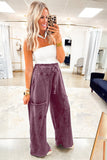 Mineral Wash High Waist Cargo Sweatpants- 3 Colors