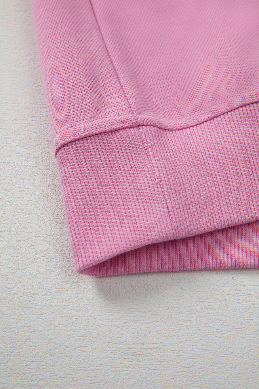 Bright Pink Lace Patchwork Raglan Sleeve Loose Fit Sweatshirt