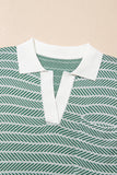 Striped Contrast Trim Sleeveless Collared Sweater- 3 Colors
