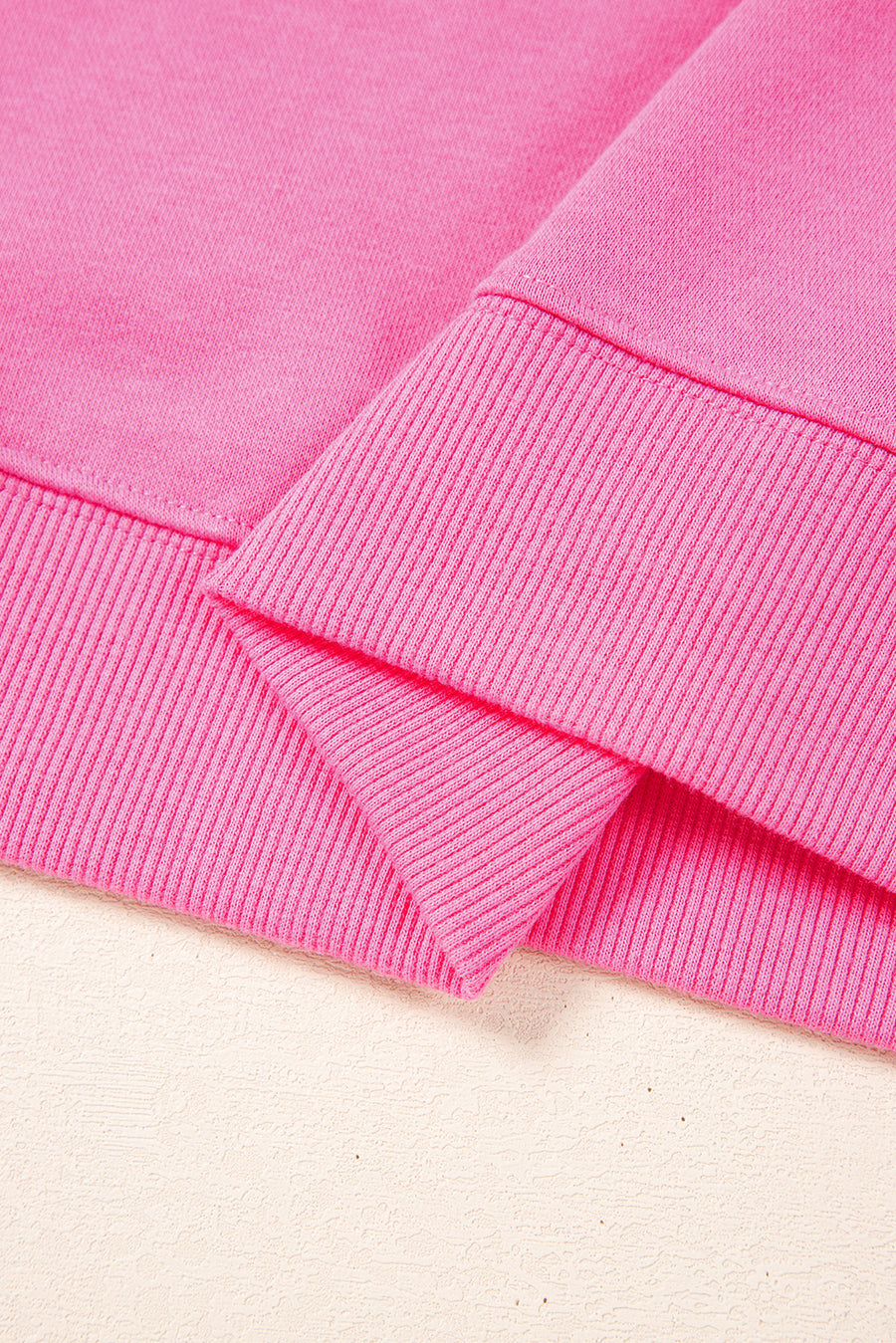 Fuchsia Classic Crew Neck Pullover Sweatshirt