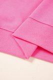 Fuchsia Classic Crew Neck Pullover Sweatshirt