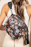 Graphic Print Multi Pocket Crossbody Bag- 4 Styles