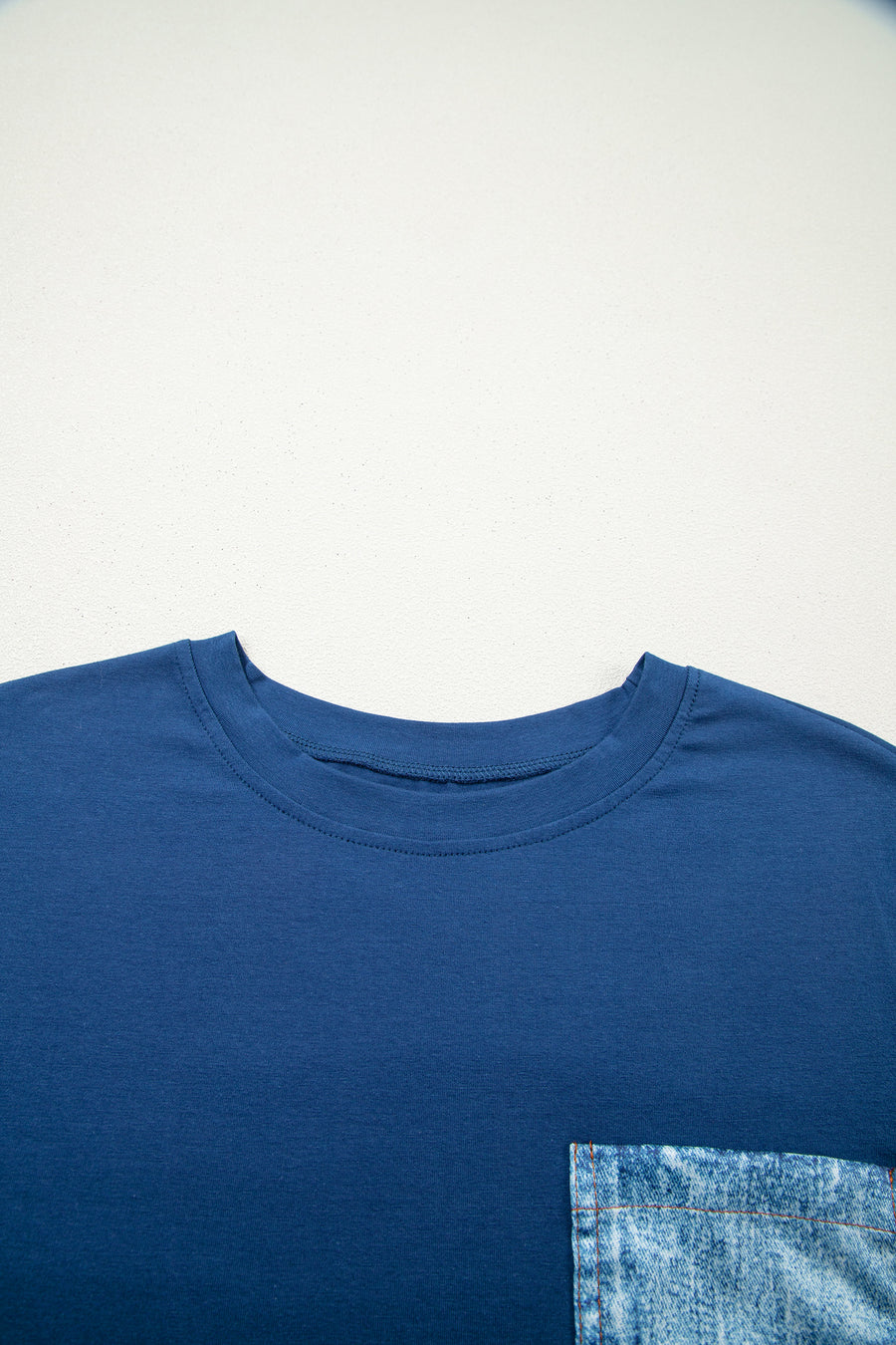 Printed Denim Chest Pocket Graphic T-Shirt- 2 Colors