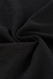 Black V-Neck Knotted Shoulder Tank Top