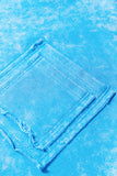 Turquoise Acid Washed Sweatshirt with Pockets