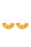 Fan Tassel Hoop Earrings- 9 Colors