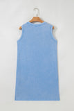 Mineral Wash Tank Mini Dress with Pockets- 3 Colors