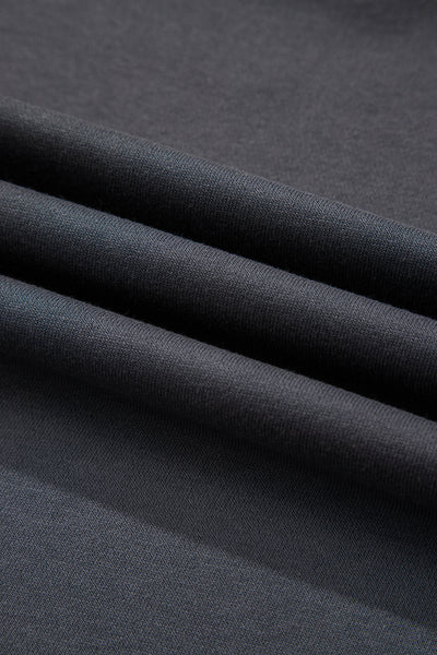 Navy Blue Preppy Striped Sleeve Loose Sweatshirt