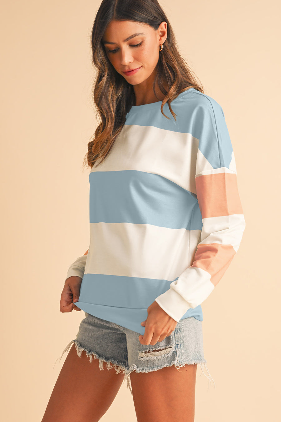 Color Block Long Sleeve Top- 3 Colors