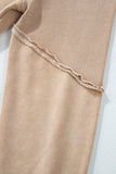 Waffle Knit Patchwork Raglan Sleeve Sweatshirt- 3 Colors