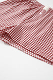 Gingham High-Waisted Loose Wide Leg Shorts- 2 Colors