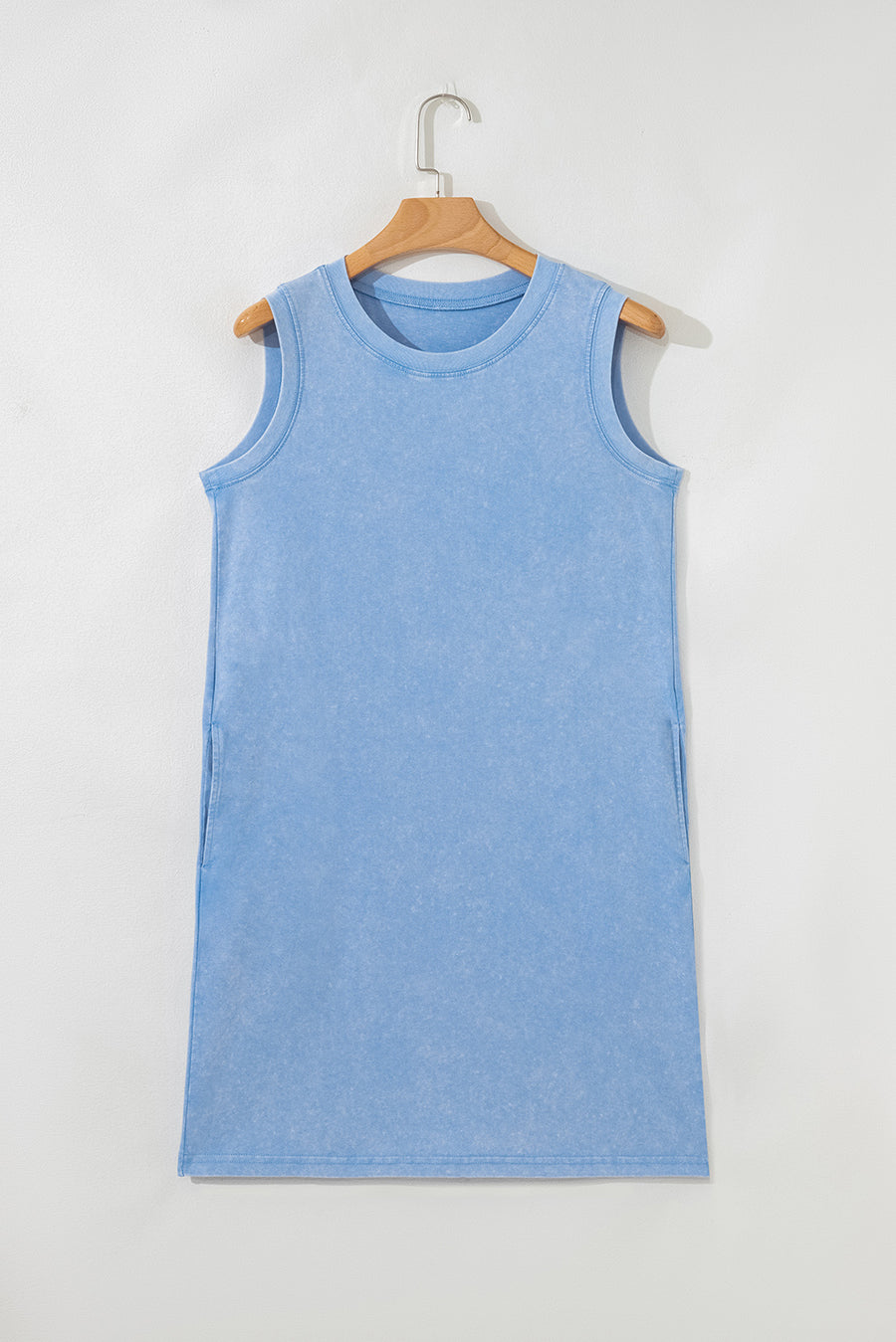 Mineral Wash Tank Mini Dress with Pockets- 3 Colors