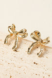 Gold Bow Earrings
