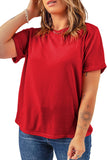 Basic Crew Neck Rolled Sleeve T-Shirt- 12 Colors