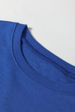Varsity Striped Drop Shoulder Pullover Sweatshirt & Mini Skort Set- 6 Colors