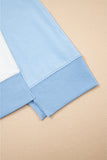 Color Block Exposed Seam Patchwork Crew Neck T-Shirt- 2 Colors
