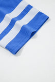 Varsity Striped Short Sleeve Crew Neck T-Shirt- 3 Colors