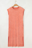 Mineral Wash T-Shirt Dress with Pockets- 3 Colors