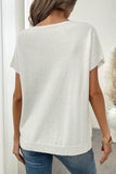 Black Bow Pattern Short Sleeve Knit Sweater
