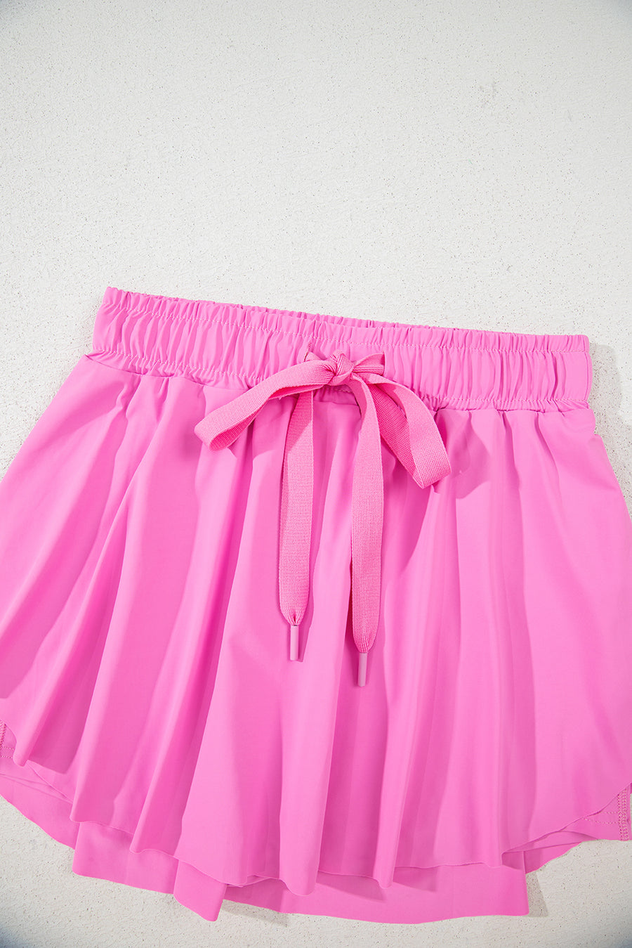 Ribbon Drawstring High-Waist Lined Tennis Skort- 6 Colors