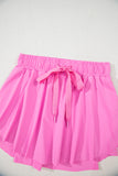 Ribbon Drawstring High-Waist Lined Tennis Skort- 6 Colors