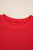 Varsity Striped Drop Shoulder Pullover Sweatshirt & Mini Skort Set- 6 Colors