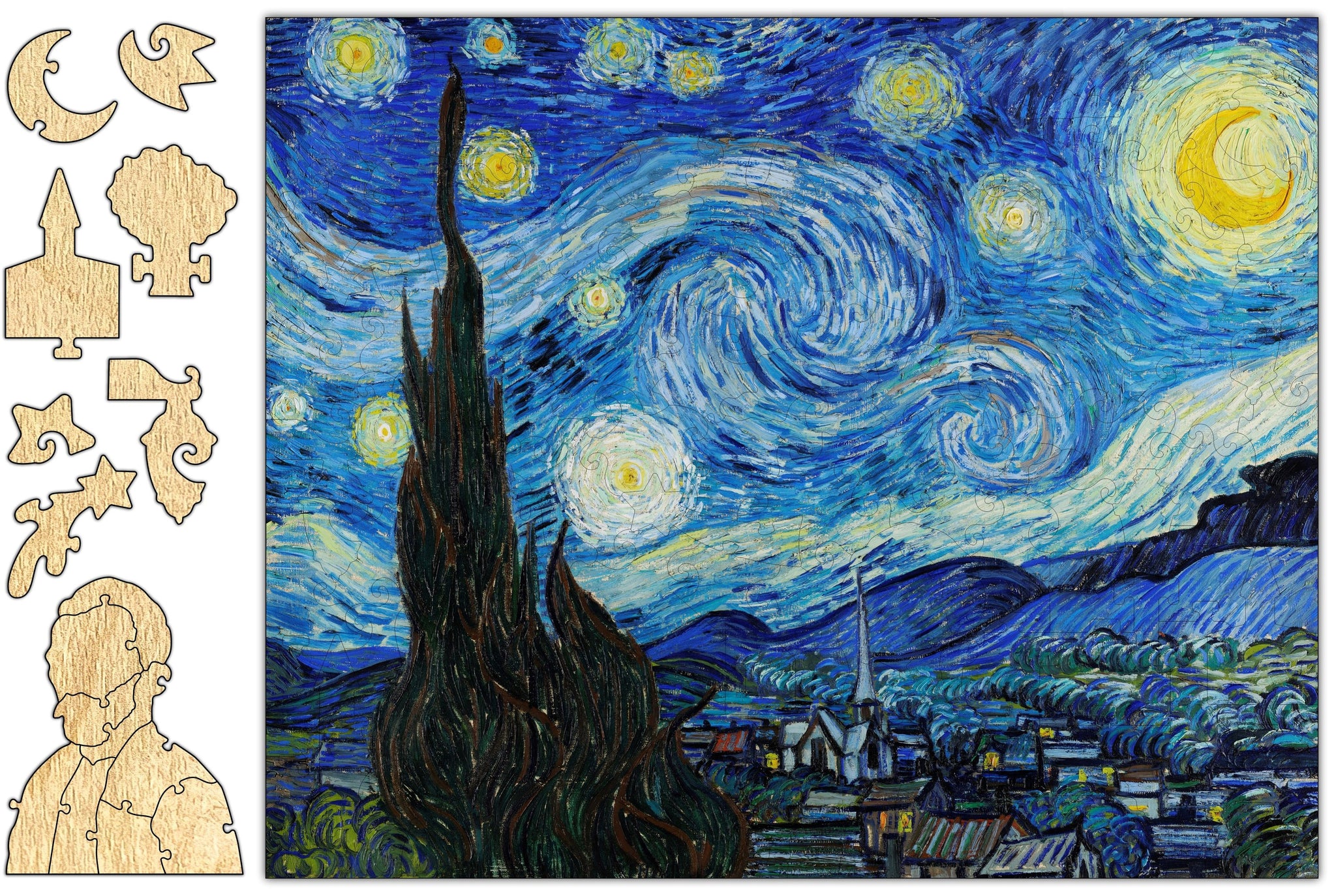 Whimsical Starry Night Puzzle- 3 Options