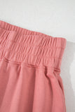 Cropped Tee and Curved Hem High Waist Skort Set- 2 Colors