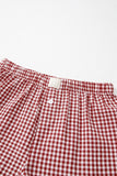 Gingham High-Waisted Loose Wide Leg Shorts- 2 Colors