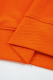 Varsity Striped Sleeve Drop Shoulder Sweatshirt and Shorts Set- 5 Colors