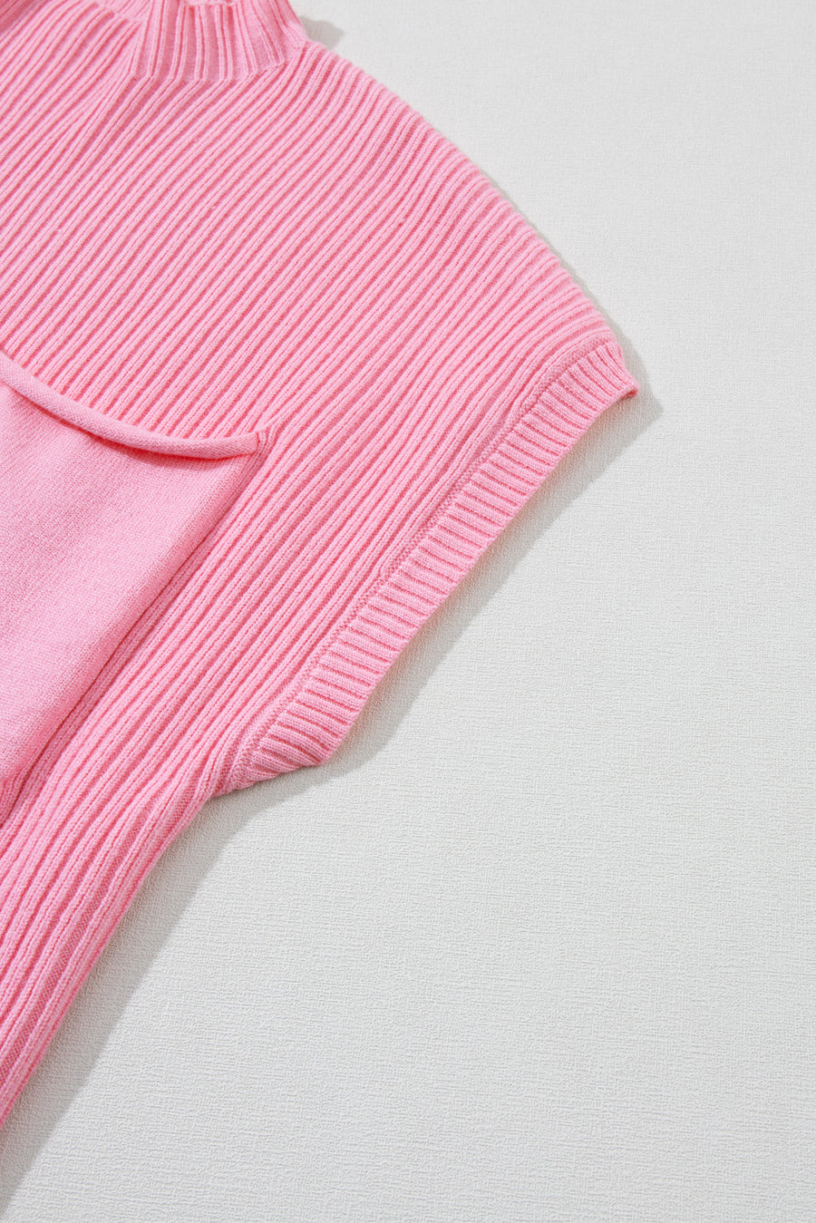 Green Pocket Ribbed Knit Short Sleeve Sweater- 9 Colors