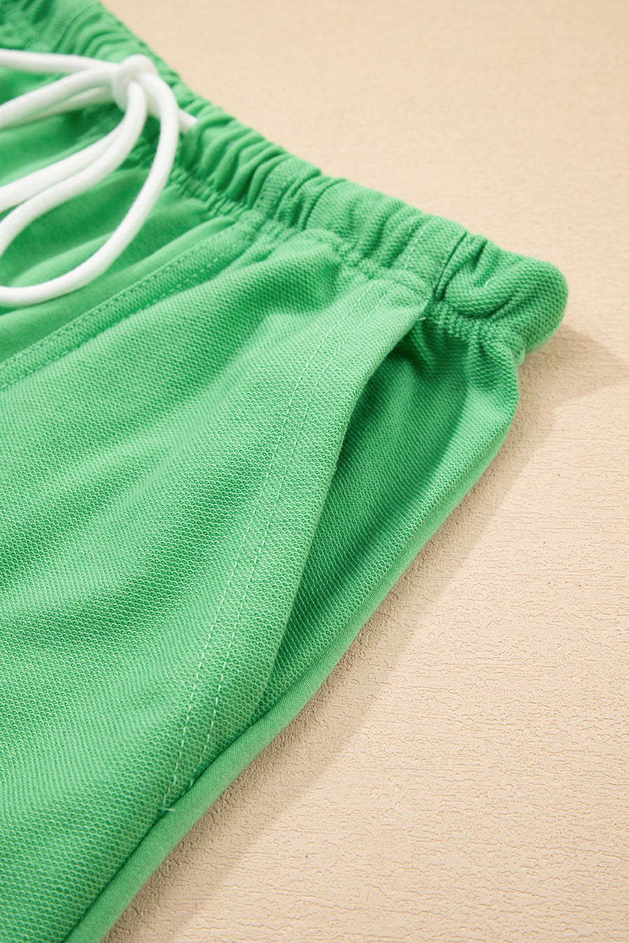 V-Neck Drop Shoulder T-Shirt and Patchwork Shorts Set- 3 Colors