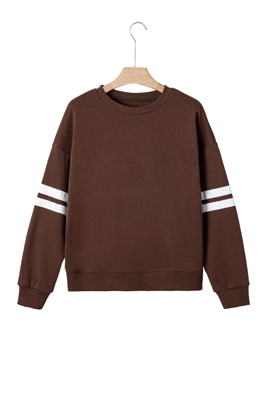 Varsity Striped Sleeve Loose Fit Sweatshirt- 8 Colors