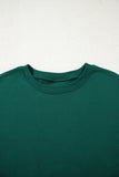 Varsity Striped Sleeve Drop Shoulder Sweatshirt and Shorts Set- 5 Colors