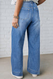 Plus Size Acid Wash Lace-Up Jeans- 4 Colors