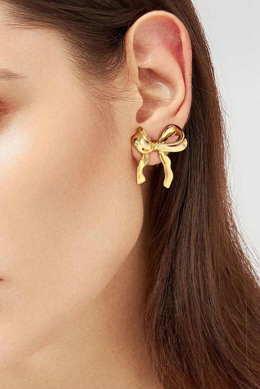 Gold Bow Earrings