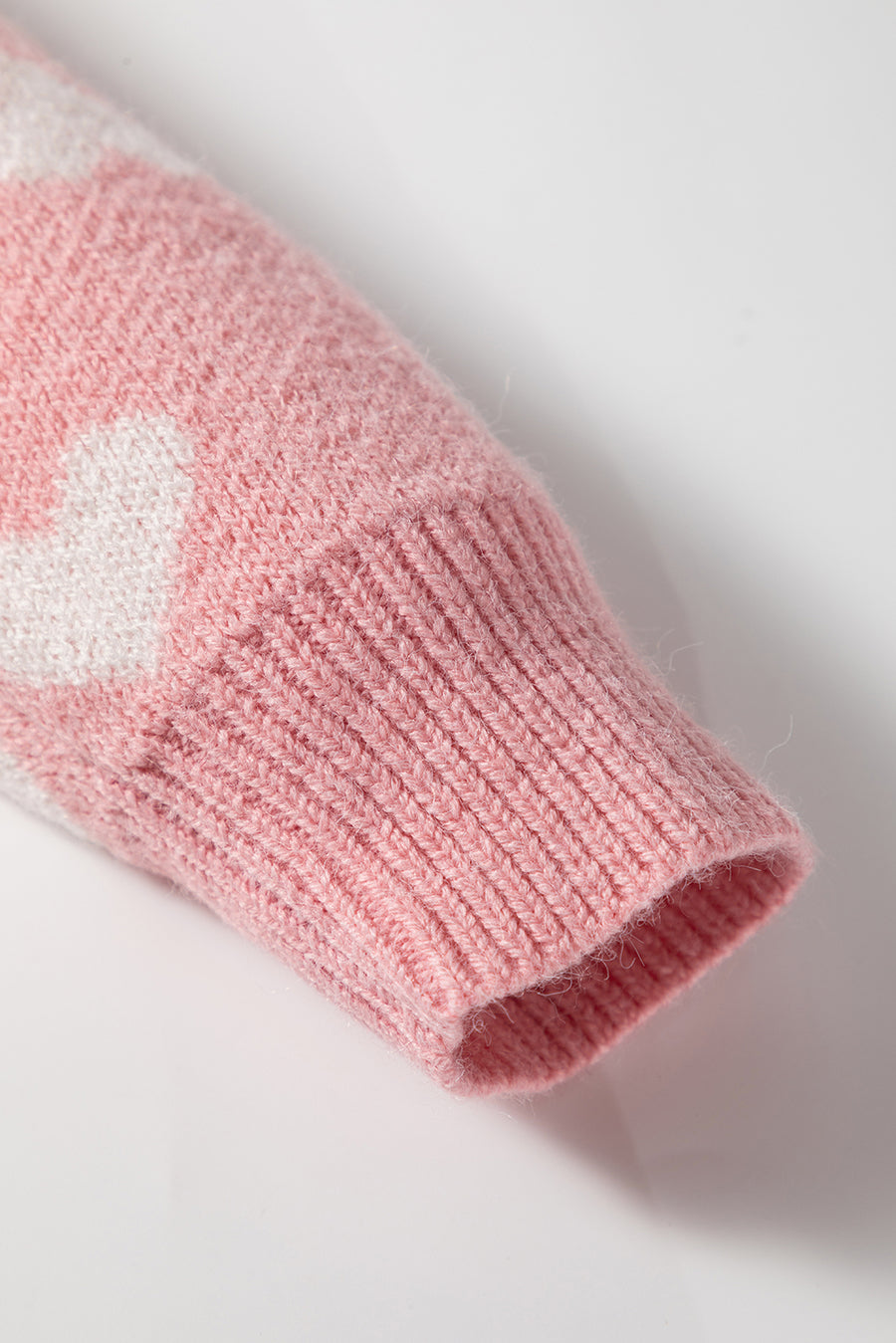 Light Pink Heart Pattern Cardigan 2