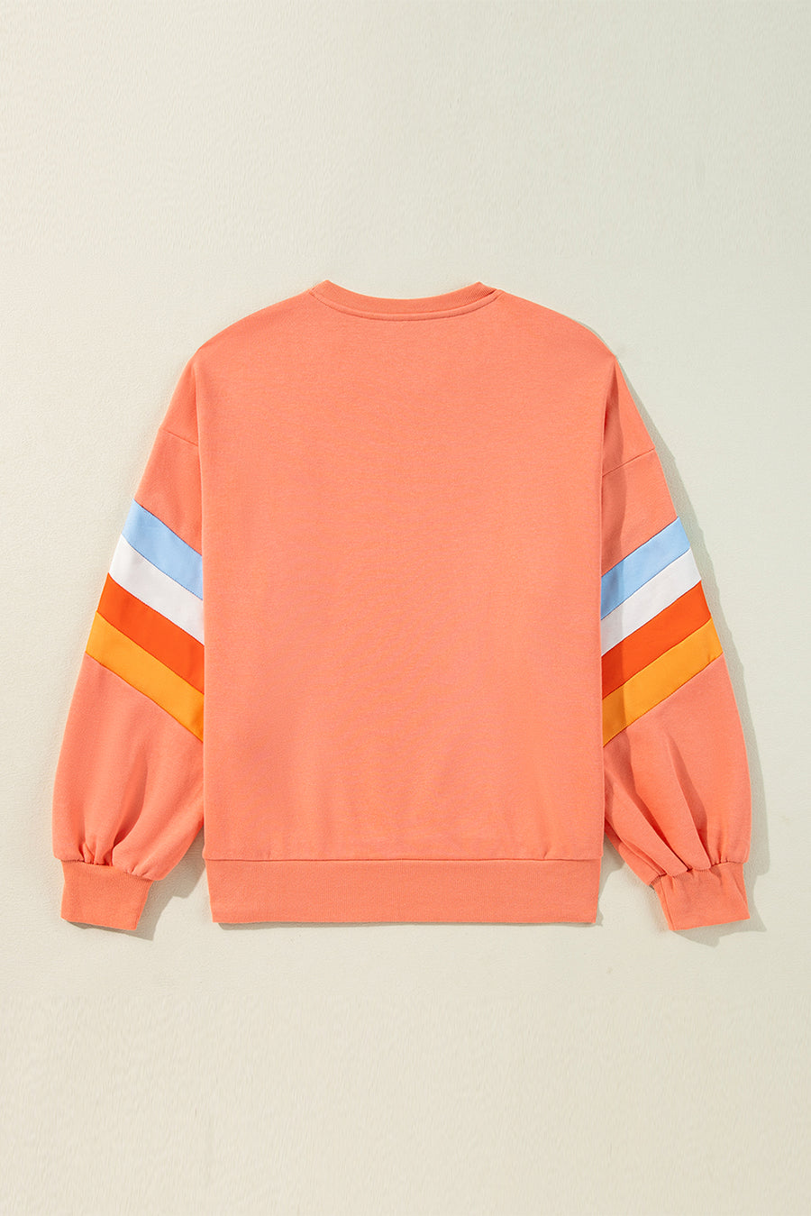 Striped Arm Drop Sleeve Loose Sweatshirt- 2 Colors