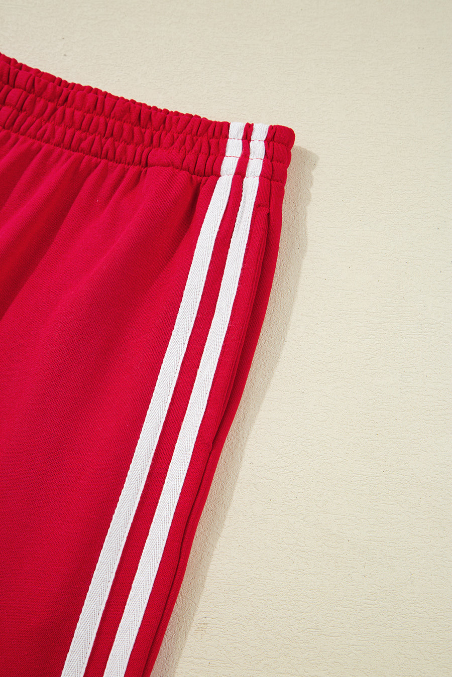 Varsity Striped Cropped Sweatshirt and Wide Leg Pants Matching Set- 5 Colors