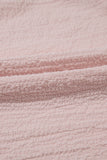 Textured Bow Frilled Ruffle Sleeve Blouse- Light Pink
