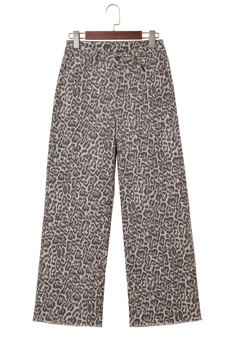 Print Frayed Edge Wide Leg High-Waist Jeans- 7 Styles