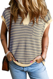 Striped Contrast Trim Sleeveless Collared Sweater- 3 Colors