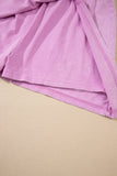 Yellow Cream Solid Color Washed Sleeveless Top Split Skort Cotton 2pcs Outfit