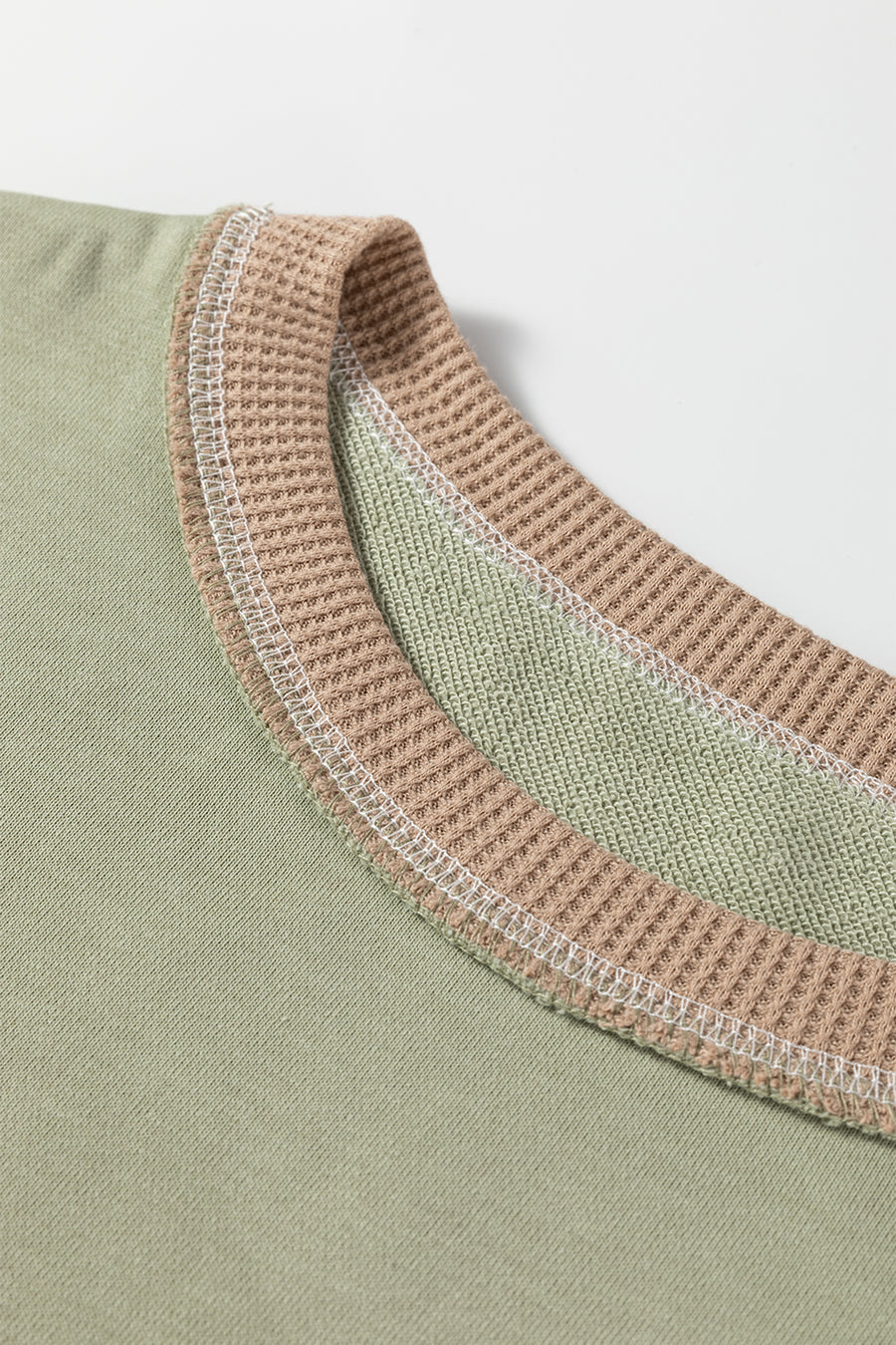 Color Block Waffle Knit Patchwork Oversized Sweatshirt- 3 Colors