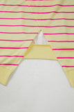 Striped Overlap Back Drop Shoulder Pullover Sweatshirt- 2 Colors