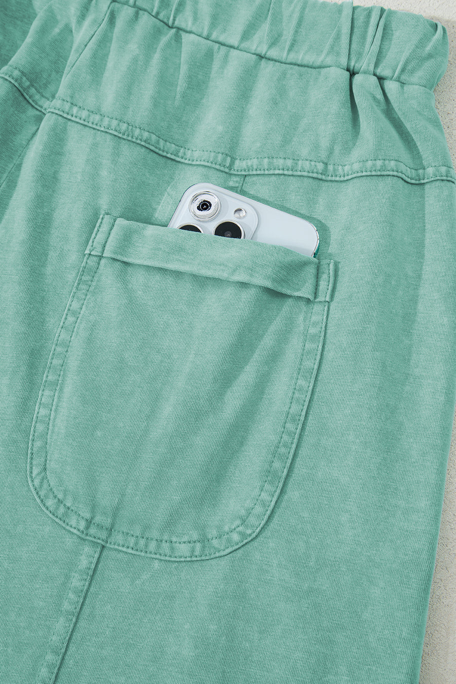 Mineral Wash Exposed Seam Wide Leg Cargo Pants- 3 Colors
