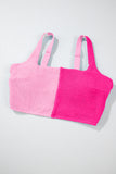 Corded Color Block Square Neck Tankini- 3 Colors
