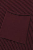 Green Pocket Ribbed Knit Short Sleeve Sweater- 9 Colors